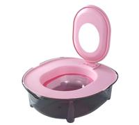 THUCHENYUC Kit d'apprentissage De La Propreté for Chats D'intérieur, Toilettes Portables for Chat avec Bord Surélevé Anti-éclaboussures - Bac À Litière en PP Épais Facile À Nettoyer(Pink)