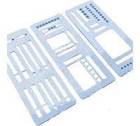 THUCHENYUC Modèle D'enregistrement Flexible Fait Main, Pack De 3 Pochoirs Rectangulaires De Différentes Tailles Et Cases À Cocher, Outils De Dessin for La Journalisation(Style C)