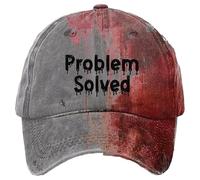 THUCHENYUC Problème Résolu Chapeau d'halloween Casquette De Baseball Je suis Bien Chapeau for Femmes Hommes Chapeaux d'halloween Chapeau Drôle Casquette d'horreur(Style 1)