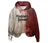 THUCHENYUC T-Shirt Problème Résolu, Sweat-Shirt À Capuche Sanglant for Hommes, Chemise Rétro Sanglante d'halloween, Chemises Amusantes(Style 5,M)