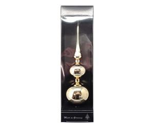 Thüringer Glasdesign Double Pointe 31 cm, Verre, Miel/Or Clair
