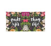 Thug Life Bannière de fleurs pour intérieur/extérieur, décoration pour anniversaire, fête, mariage, festival, Halloween