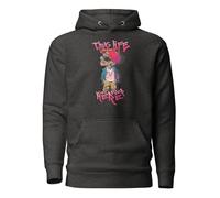 Thug Life Drop The T Get Over Here Sweat à capuche drôle de style urbain adulte, Gris anthracite chiné, L