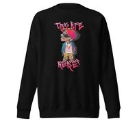 Thug Life Drop The T Get Over Here Sweat-shirt à col rond pour adulte, Noir , L