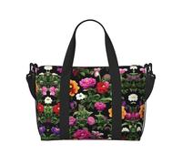 Thug Life Flowers Sac de voyage polyvalent pour articles personnels pour femme - Sacs de sport spacieux pour voyage, sacs de sport pour homme, noir, One Size