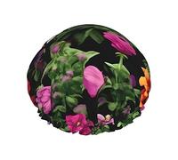 Thug Life - Grand bonnet de douche avec bande élastique - Double couche imperméable - Pour femmes, hommes, enfants
