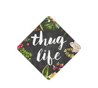 Thug Life Lot de 10 feuilles de désodorisant pour voiture avec cordes