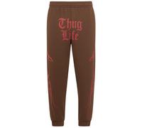 Thug Life Pantalon de sport 'Thug Life Ink' marron / rouge, Taille XL