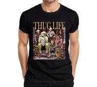 Thug Life Retro Christmas Films - T-shirt pour homme, Noir , M
