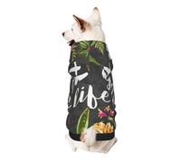 Thug Life Sweat à capuche pour chien avec imprimé fleurs pour petits chiens, chaud, doux et respirant, facile à porter pour l'hiver et l'automne