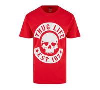 Thug Life T-Shirt rouge / blanc, Taille S
