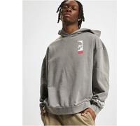 Thug Life Sweat-shirt 'Trojan Horse' gris / rouge cerise / blanc, Taille S