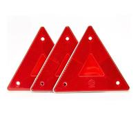 THUJMGH Triangle de Panne Réflecteur d'avertissement Triangle Rouge, Plaque d'arrêt de Camion, feu arrière, Panneau réfléchissant sécurité(3pcs)