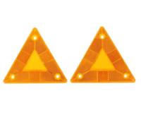 THUJMGH Triangle de Panne Réflecteur d'avertissement Triangulaire, Plaque de Camion, feu arrière, Panneau réfléchissant sécurité, d'arrêt(A3)