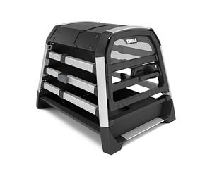 Thule Allax Threshold Compatible Cage Chien pour Voiture avec Un Plancher De Coffre Abaissé Black/Aluminum, XS