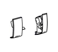 THULE Caches d'extrémité de Bandeau - Droit et Gauche - Blancs pour Store 5200