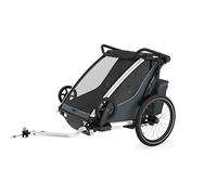 Thule Chariot Cross 2 Bike Trailer Argenté Max 44 kg Garçon Black