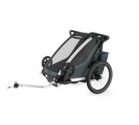 Thule Chariot Cross 1 Bike Trailer Argenté Max 22 kg Garçon Black