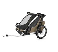 Thule Chariot Cross 2 Remorque Vélo Multisport Faded Khaki, Double