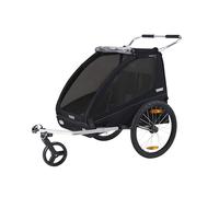 Thule Remorque pour vélo Coaster XT 2 places convertible en poussette Max 45 kg Noir Garçon