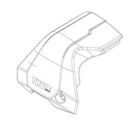 THULE Edge Clamp-Front Cover. Left Barres de Toit Sport Multicolore (Multicolore), Unique