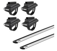 Thule Oversize Rail Foot Pied Pour Barres De Toit Longitudinales Surélevées Véhicules Avec Profils Rails Surdimensionnés, Pack 4 Black, One-Size