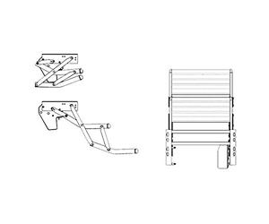 Thule Omnistor Marchepied électrique Double Step 12 V 440 en Aluminium