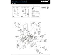 Thule Pièce De Rechange Euroway G2 921/923 Short Bike Arm
