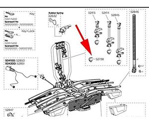 Thule POMO CERRADURA Sin Llave EASYFOLD XT 1 PIEZA