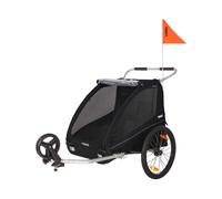 Thule - Remorque pour vélo 2 places convertible en poussette - Coaster XT Black - Noir Noir