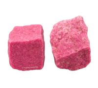 Thulite Lot de 2 pierres de guérison brutes et pierres naturelles pour le tumbling et le bricolage