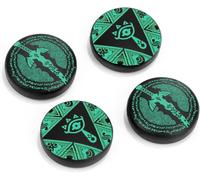 Thumb Caps Compatible with Switch/Switch Lite/Switch OLED,Joystick Switch Cap 4 Switch Button Caps Thumb Grip Cover,Kingdom Green Sword