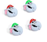 Thumb Grip Caps for Switch,Soft and Adorable Joystick Covers for Switch/Switch Lite/Switch OLED,Silicone Caps for Analog Buttons-Red+Green