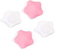 Thumb Grip Caps for Switch/Switch OLED/Switch Lite,4 Soft Silicone Joystick Caps Donuts and Stars,White Pink