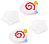 Thumb Grip Caps for Switch/Switch OLED/Switch Lite,4 Soft Silicone Joystick Caps Donuts and Stars,Yellow