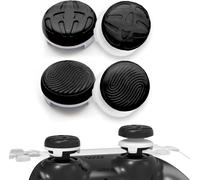 Thumb Grips pour Manette PS4 et pour Manette PS5, 4 Pièces Silicone Capuchon Joystick Grips pour Améliorer Viser, Contrôle et Précision, Réduire Pouce Glisser, Noir