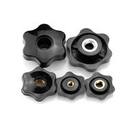 Thumb Nuts Star Mechanical Thumb Nuts Écrous à bouton étoile à serrage manuel Black Plum, plusieurs tailles, paquet de 62(Through Hole,M12(Head 48mm) 2pcs)