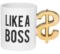 thumbs Up! - Boss Mug - Tasse Céramique - Poignée en forme d'un dollar - blanc - 350ml - 1001491