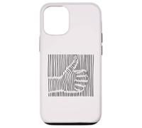 Thumbs Up Hand Illusion d'optique Lignes Fun Meme Coque pour iPhone 12/12 Pro