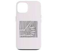 Thumbs Up Hand Illusion d'optique Lignes Fun Meme Coque pour iPhone 13