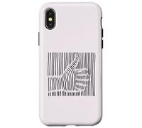 Thumbs Up Hand Illusion d'optique Lignes Fun Meme Coque pour iPhone X/XS