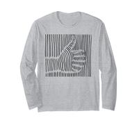Thumbs Up Hand Illusion d'optique Lignes Fun Meme Manche Longue