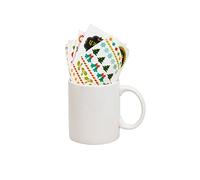 thumbs Up! - Make a Christmas Mug - Tasse Céramique avec sticker "Noël" pour coller - blanc - 350ml - 1001775