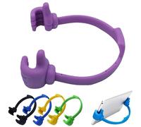 Thumbs-up Support de téléphone portable, réglable en silicone, support de bureau portable pour cuisine, voyage, cadeau amusant pour femme et homme, gadget cool (violet)