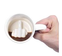 Tasse originale Up Yours - Doigt d'honneur, tasse à café, tasse fantaisie en céramique de 300 ml, farce de bureau ultime, cadeaux amusants uniques pour hommes et femmes - ThumbsUp!