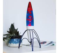 ThumbsUp! Lava Lampe "Retro Rakete" rot/blau