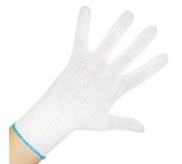 ThumbUP - Supersoft - 3 paires de Gants de travail, 100% coton doux, durables, sans couture, gants dermatologiques, pour peau sensible, poignets élastiques, lavables, Candid White, taille L