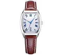 Thumby Pratique Montres Dames Simple Ultra-Mince 7Mm Rectangulaire Quartz Montre 30 * 25Mm Bracelet en Cuir Décoratif Montre Braceletargent