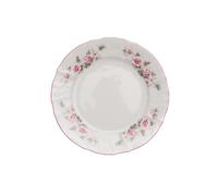 Thun 1794 Assiette à dessert, porcelaine tchèque, Bernadotte, 19 cm, rose, rayure rose, Thun