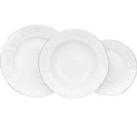 Thun 1794 Bernadotte, set d'assiettes, givre, porcelaine Thun, 18 pièces